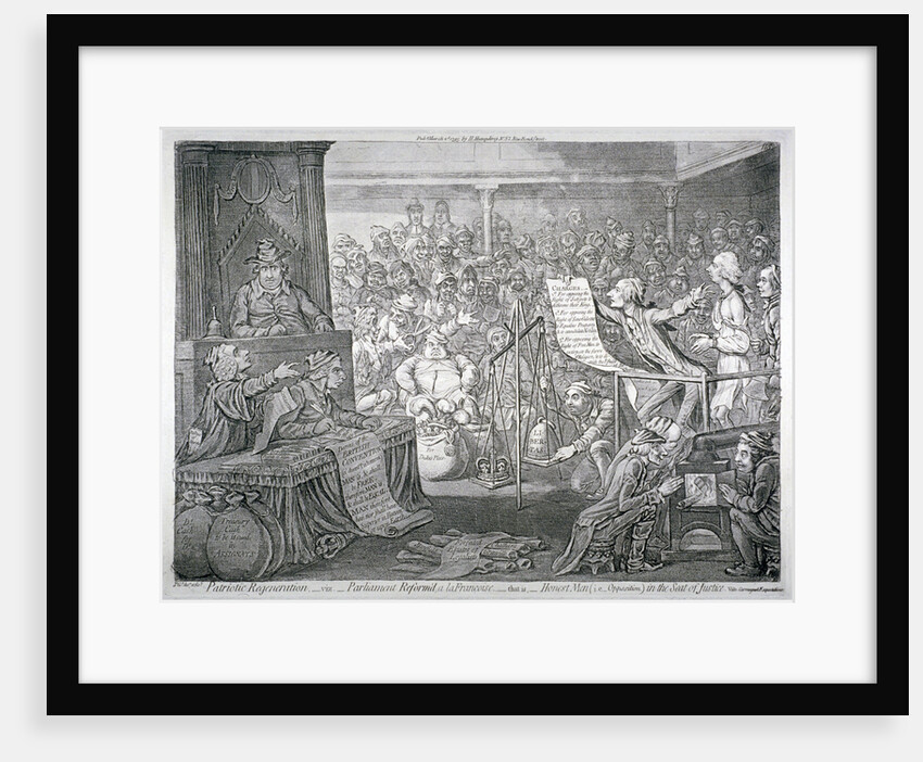 Scene inside the House of Commons, Westminster, London by James Gillray