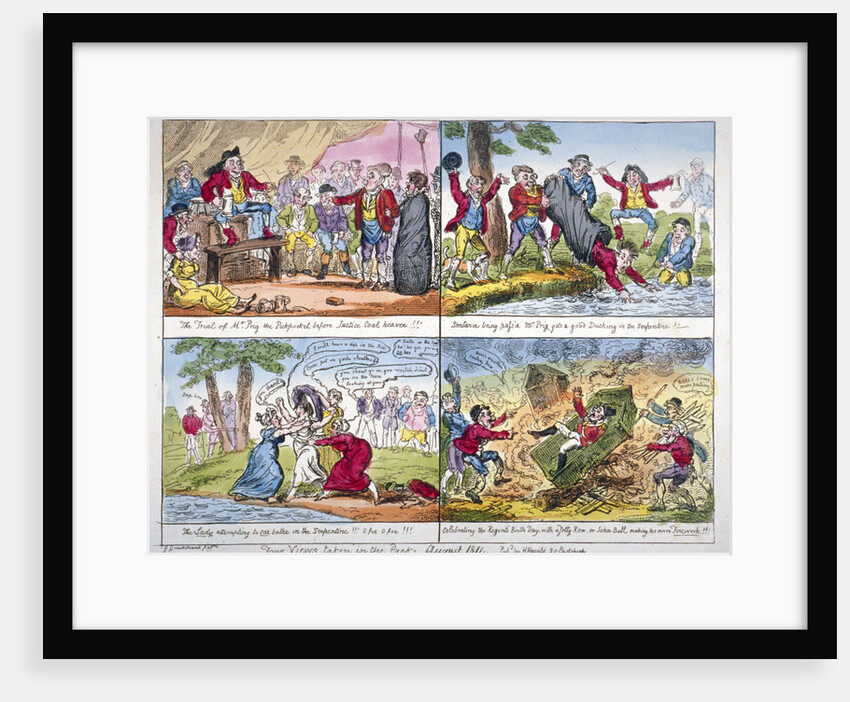 Four views taken in the parks by George Cruikshank