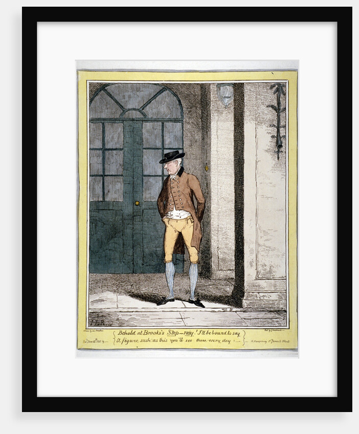 A man outside Brooks's Club, London by George Cruikshank