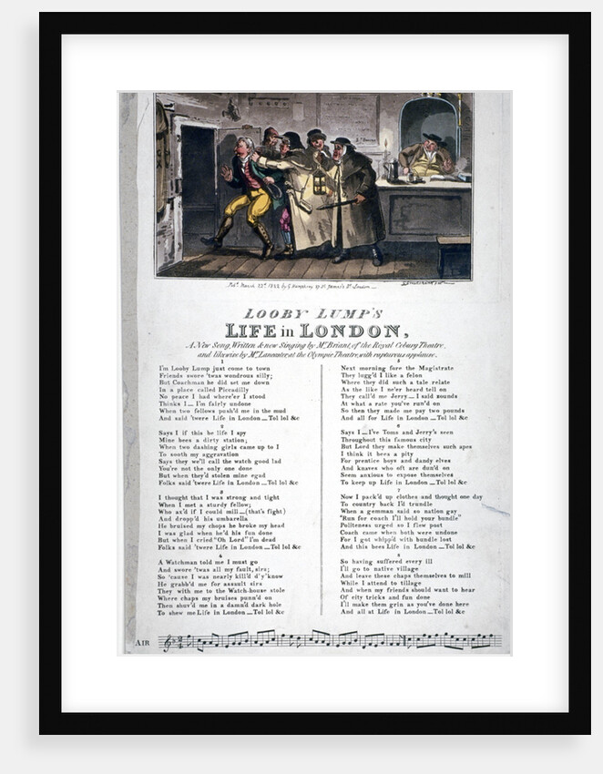 Looby Lump's life in London, a new song... by George Cruikshank