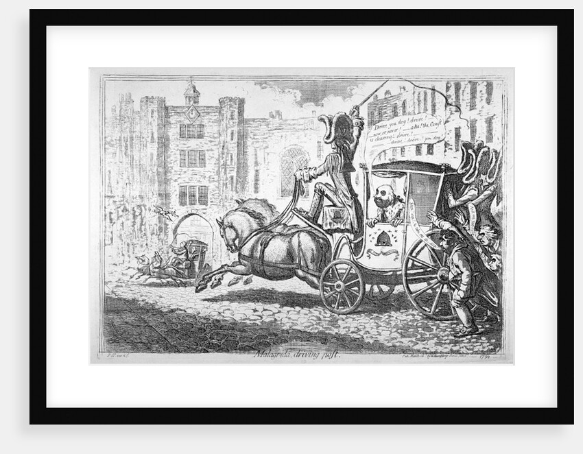 Malagrida driving post by James Gillray