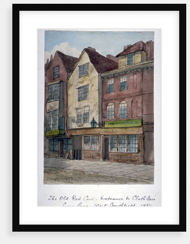 View of the Old Red Cow Inn in Long Lane, Smithfield, City of London by Anonymous