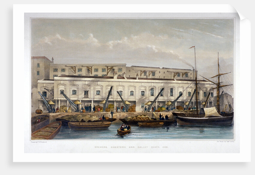 Brewer's Quay, Chester Quay and Galley Quay, Lower Thames Street, City of London by Thomas Hosmer Shepherd