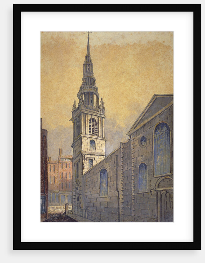 Church of St Mary le Bow from Bow Churchyard, City of London by William Pearson