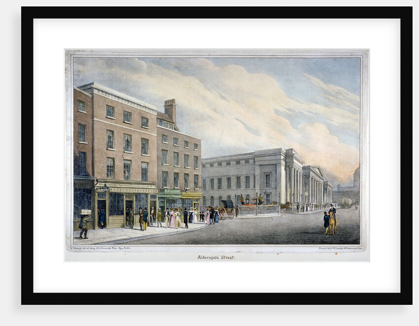 Aldersgate Street, City of London by Nathaniel Whittock