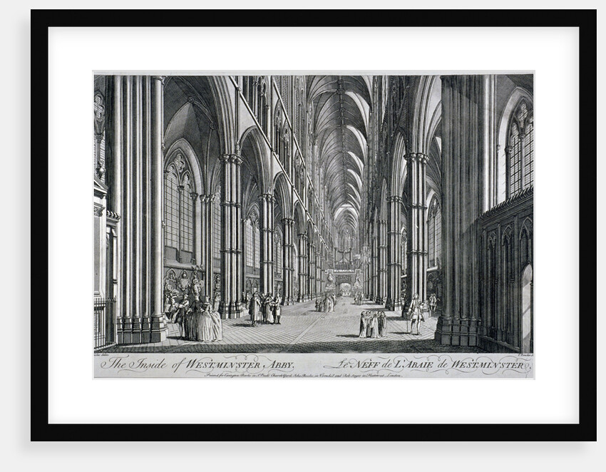 Interior view of Westminster Abbey, London by Thomas Bowles