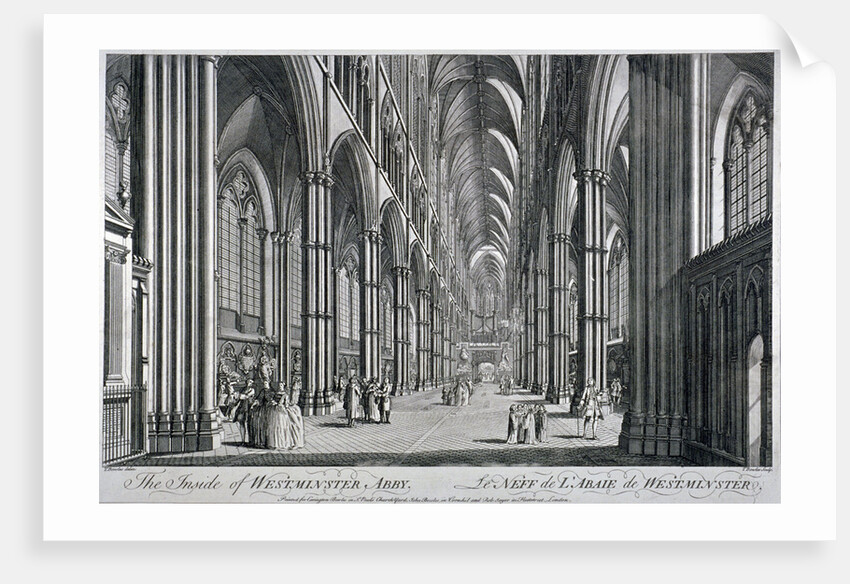 Interior view of Westminster Abbey, London by Thomas Bowles