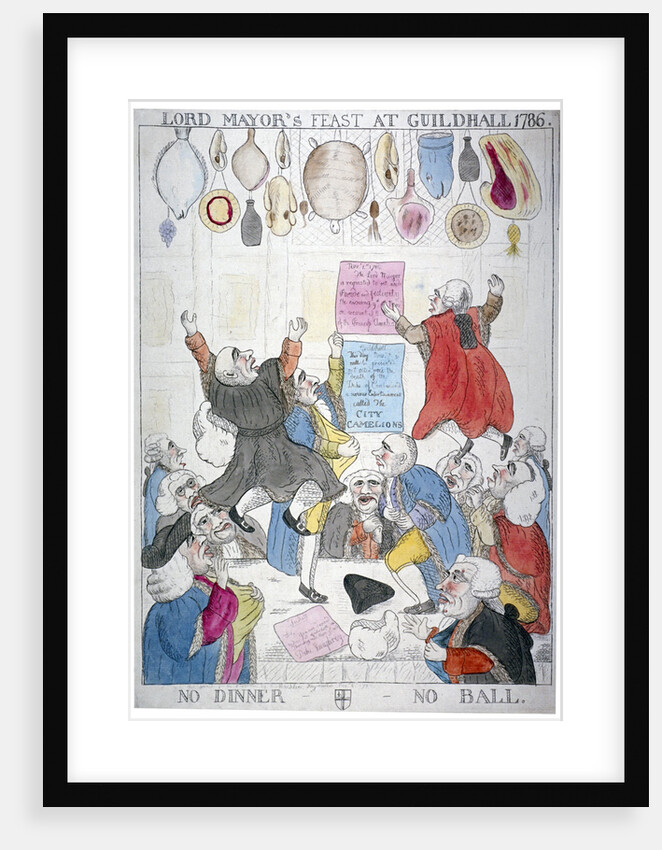 Lord Mayor's feast at Guildhall, 1786, no dinner - no ball by Anonymous