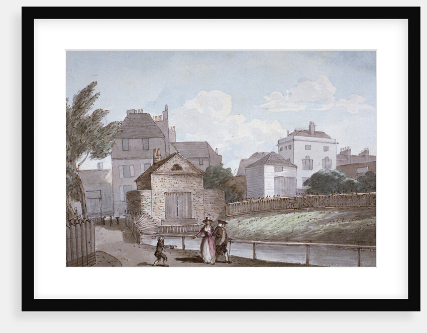 The Thatched House Inn and the New River, Islington, London by Paul Sandby