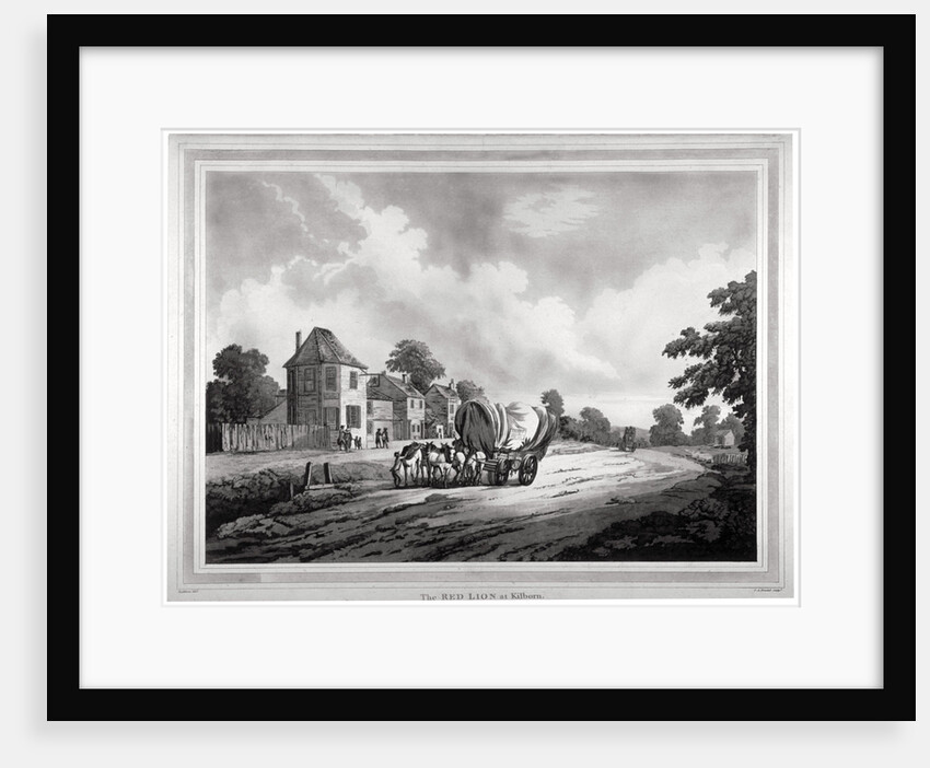 The Red Lion Tavern on the Edgware Road, London by CA Prestel