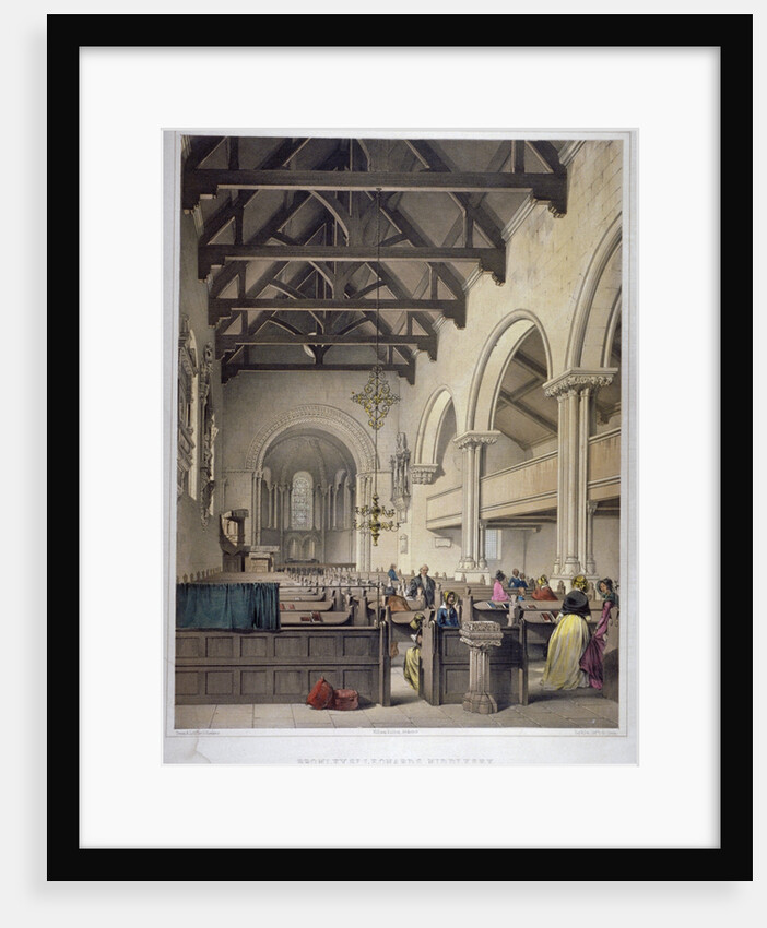 Interior view of St Leonard's Church, Bromley-by-Bow, London by George Hawkins