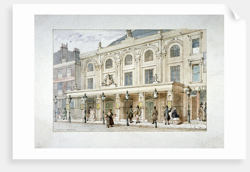 Surrey Theatre and Surrey Coffee House on Blackfriars Road, Southwark, London by Thomas Hosmer Shepherd