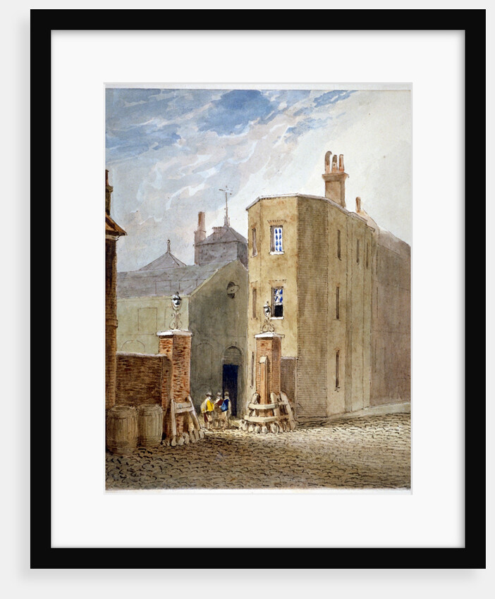 Entrance to Thrale's brewhouse (later Berkeley Perkins' brewery), Southwark, London by John Thomas Smith