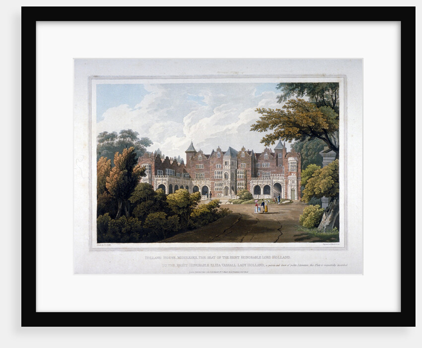 Holland House, Kensington, London by Robert Havell