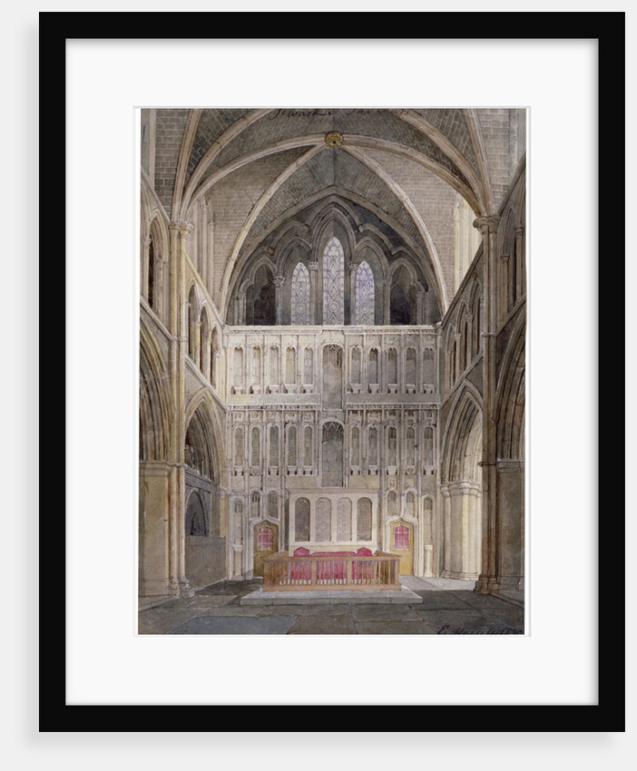 Interior view looking towards the altar, St Saviour's Church, Southwark, London by Edward Hassell