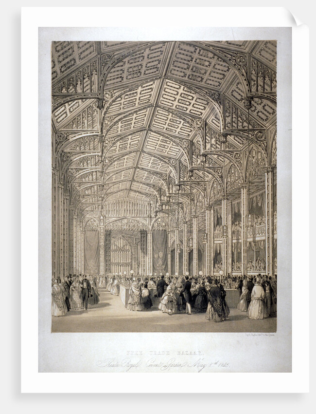 Free Trade Bazaar in Covent Garden Theatre, London by Day & Haghe