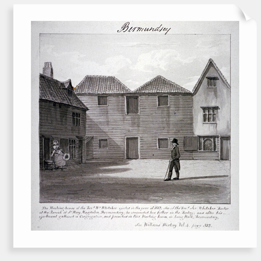 The Reverend Whitaker's meeting house, Long Walk, Bermondsey, London by John Chessell Buckler