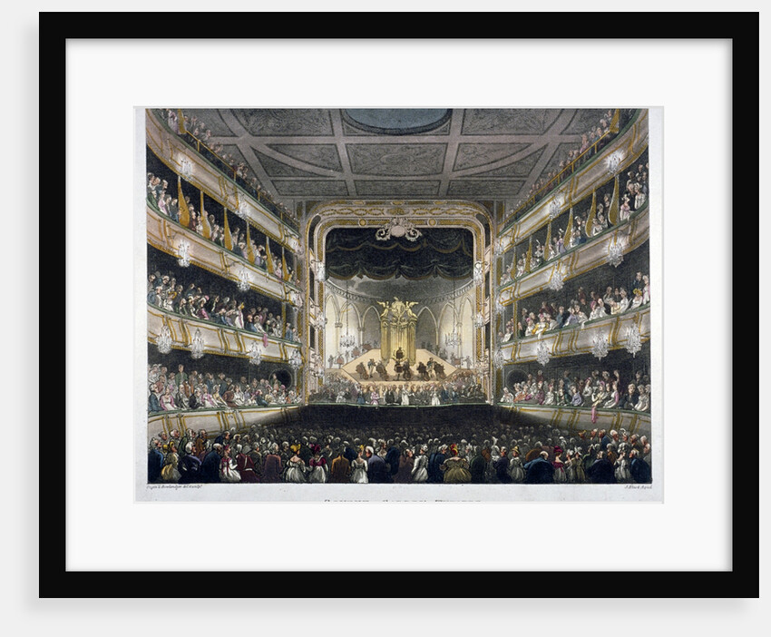 Interior view of Covent Garden Theatre, Bow Street, Westminster, London by J Bluck