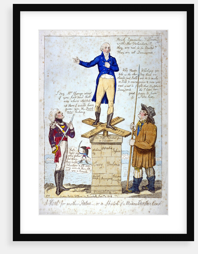 A hint for another Statue - or, a Sketch of a Modern Weather Cock by Anonymous