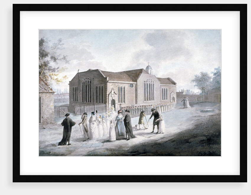 A procession of schoolchildren entering Broadway Chapel, Westminster, London by Daniel Orme