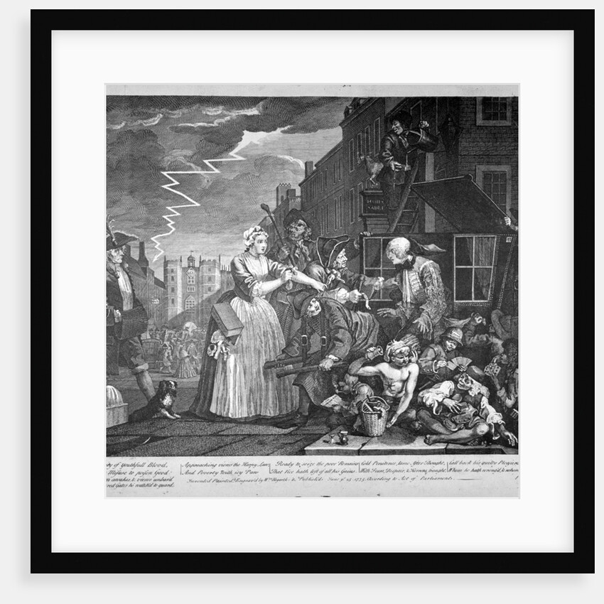 Plate IV of A Rake's Progress by William Hogarth