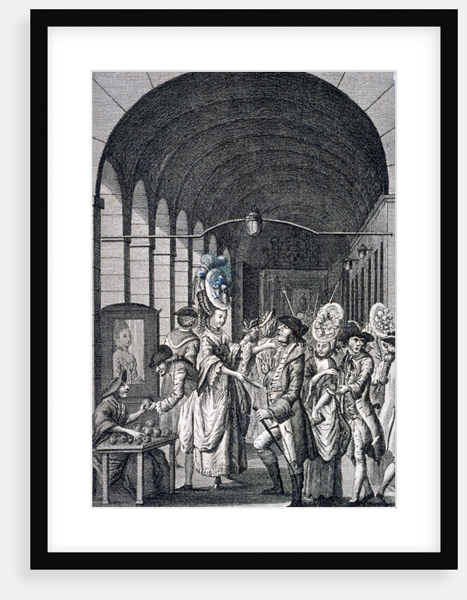 Bawds and pickpockets around a trader at Covent Garden piazza, Westminster, London by Anonymous