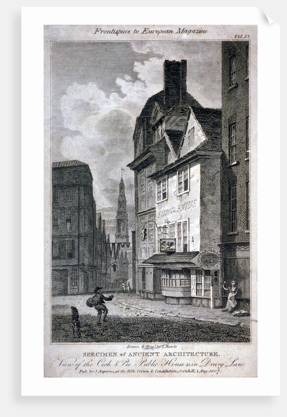 The Cock and Magpie Public House, Drury Lane, Westminster, London by Samuel Rawle