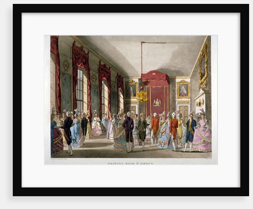 The drawing room in St James's Palace, Westminster, London by Augustus Charles Pugin