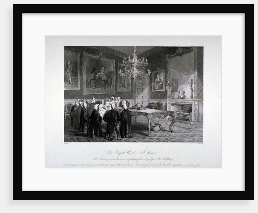 Interior view of the Royal Closet in St James's Palace, Westminster, London by Harden Sidney Melville