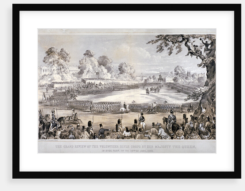 View of Hyde Park during the Volunteer Rifle Corps review by Queen Victoria, London by CJ Culliford