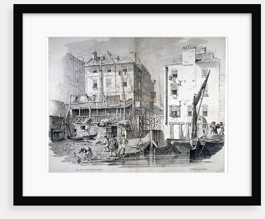 View of Hungerford Stairs, near the market, Westminster, London by George Harley