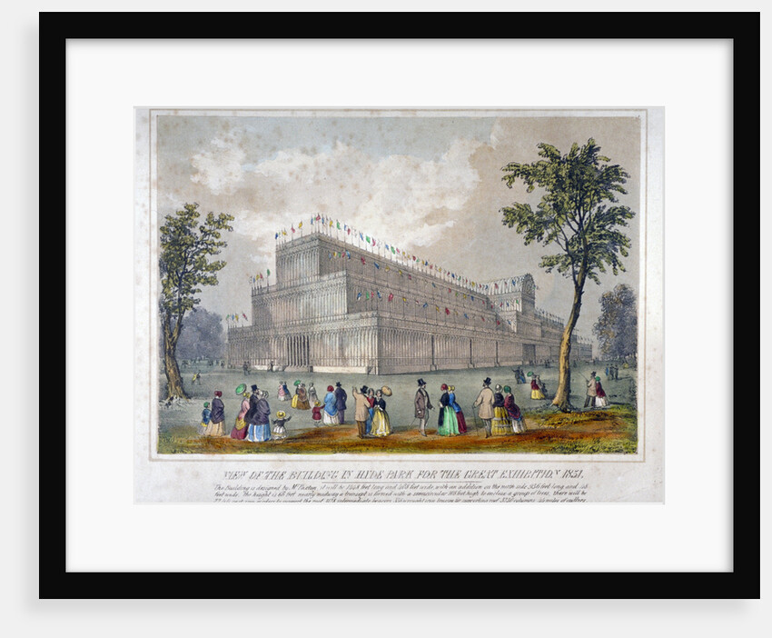 View of the building in Hyde Park for the Great Exhibition, 1851 by Anonymous