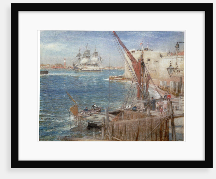 HMS 'The Victory' at Portsmouth by Albert Goodwin