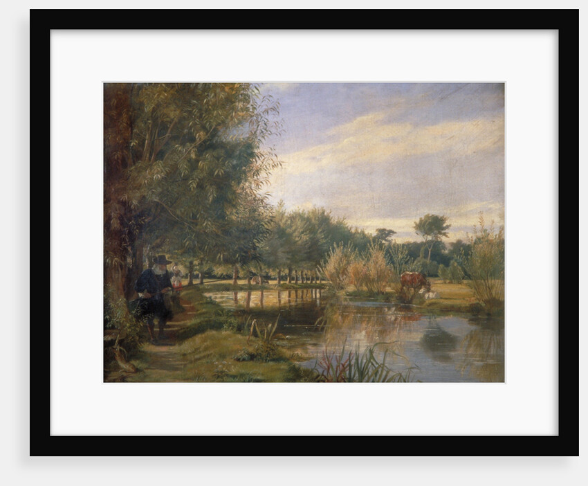 Izaak Walton fishing by EM Ward