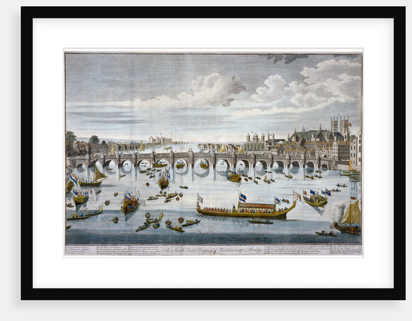 North prospect of Westminster Bridge, London by Benjamin Cole