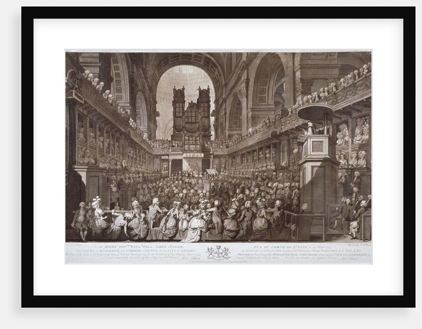 Service of thanksgiving in St Paul's Cathedral, City of London, 1789 (1790) by Robert Pollard