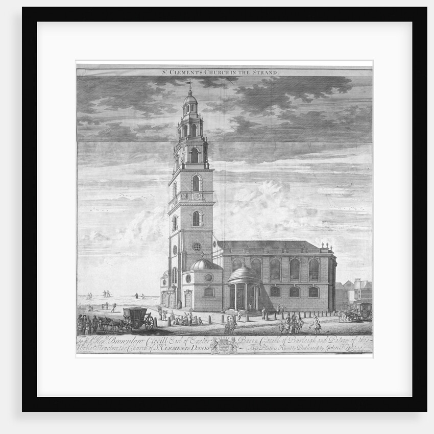 St Clement Danes Church, Westminster, London by Johannes Kip