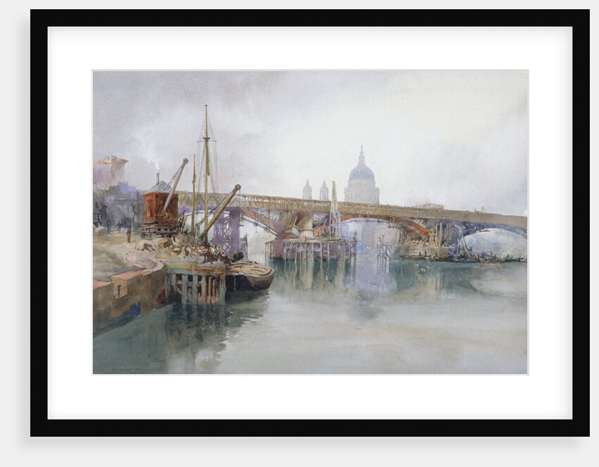 Southwark Bridge in Course of Demolition by Richard Henry Wright