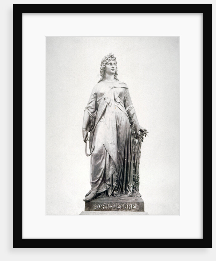 Bronze statue of Agriculture, located on the south parapet of Holborn Viaduct, London by Henry Dixon