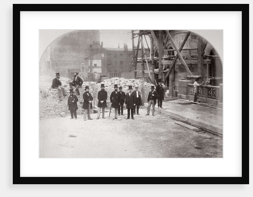 Group portrait of the Holborn Valley Improvements Committee on Holborn Viaduct' London by Henry Dixon
