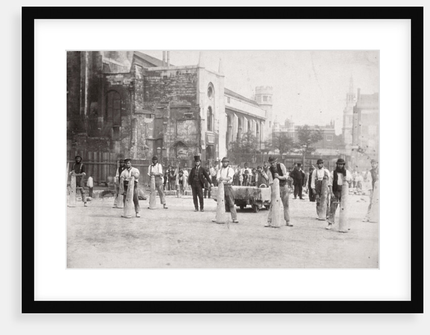 Construction of Holborn Viaduct, City of London by Henry Dixon