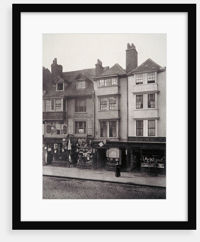 View of houses and shop fronts in Borough High Street, Southwark, London by Henry Dixon