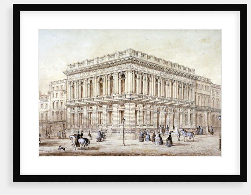 View of the Army and Navy Club on Pall Mall, Westminster, London by J Marchant