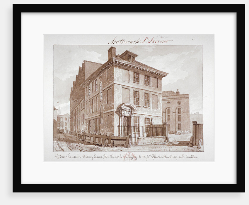 View of a brew house on Stoney Lane, Bermondsey, Southwark, London by John Chessell Buckler