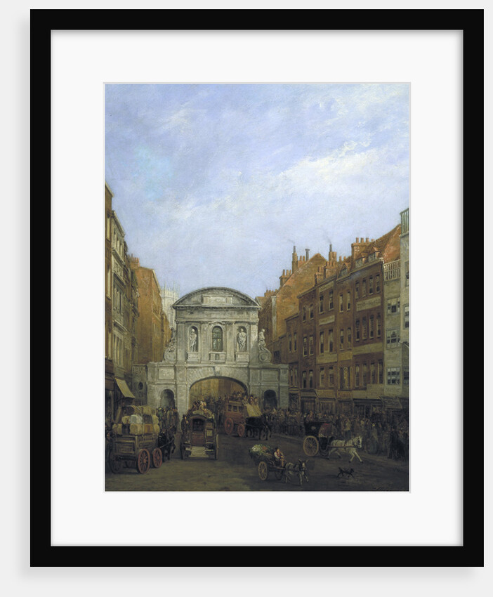 Temple Bar from the Strand by William Henry Haines
