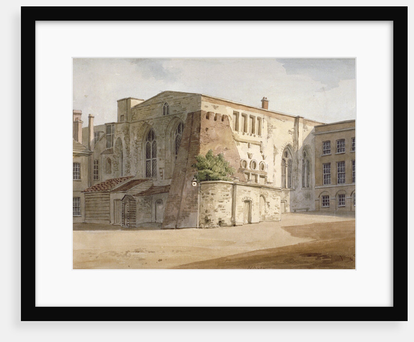 Exterior view of the Painted Chamber, Palace of Westminster, London by Frederick Nash