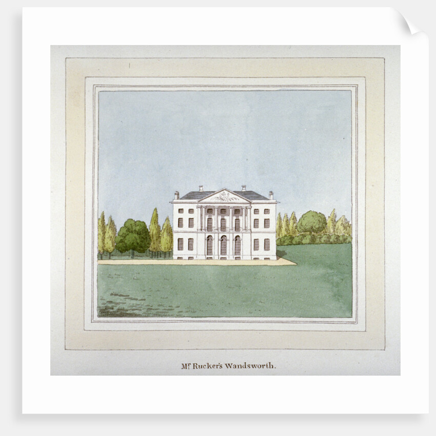 View of DH Rucker's residence at West Hill in Wandsworth, London by Anonymous