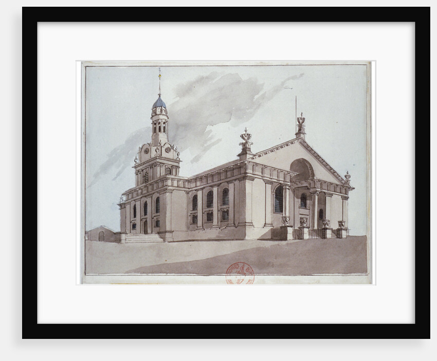 South-east view of the Church of St Alfege, Greenwich, London by Anonymous