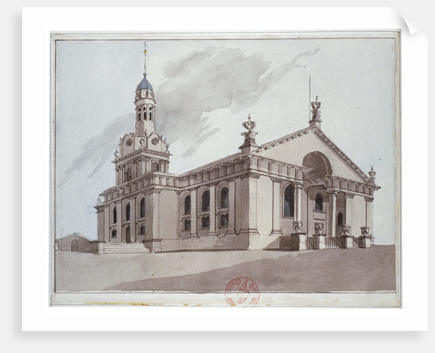South-east view of the Church of St Alfege, Greenwich, London by Anonymous