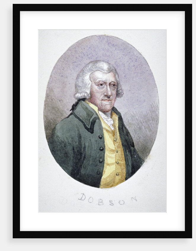 Mr Dobson, a tradesman of Fleet Street, wearing a wig, coat and waistcoat by Anonymous